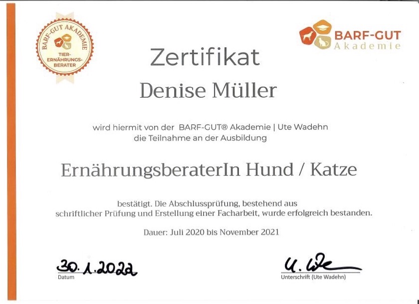 Ernährungsberatung für Hunde & Katzen Ute Wadehn