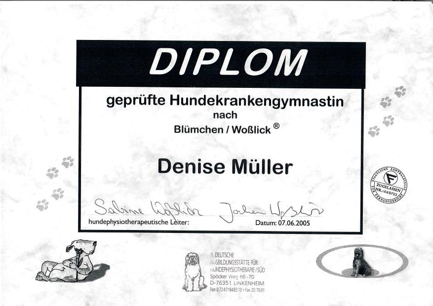 Hundekrankengynastik Blümchen:Wosslick