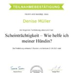 Teilnahmebestätigung Scheinträchtigkeit