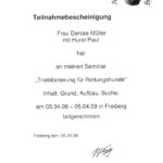 Triebförderung Rettungshunde